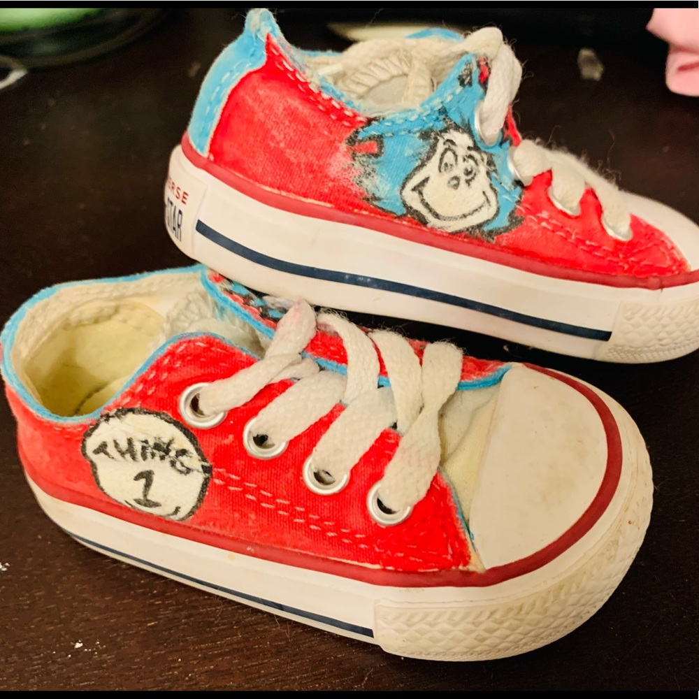 Custom Hand Painted Dr. Seuss Toddler shoes.